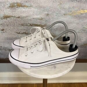 Converse Chuck Taylor All Star Mule Shoes Womens Size 7 White Sneakers 567946F
